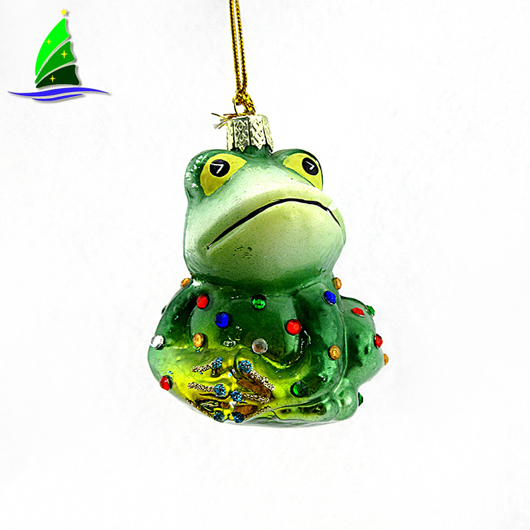 Ornamento de vidro de suspensão colorido Colorful Hanging Glass Ornament